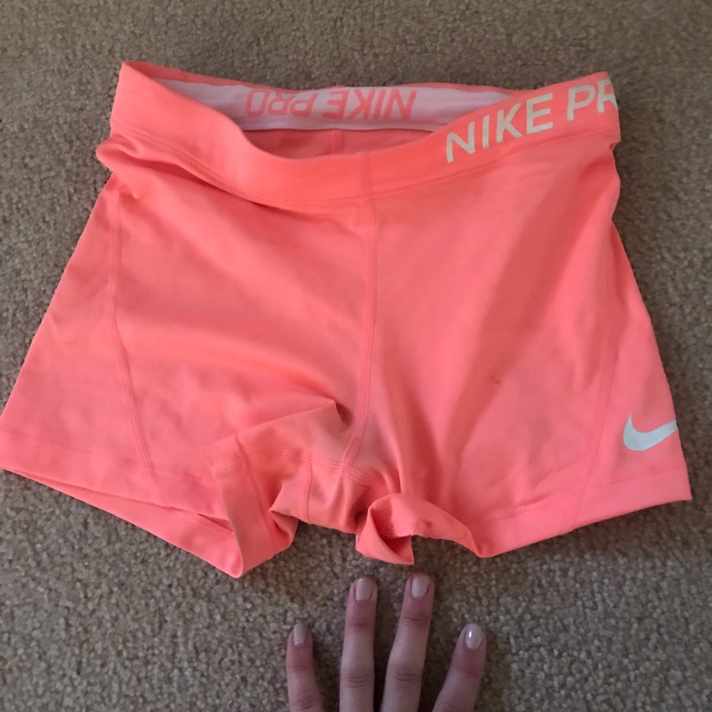 Nike pro hot pink/orange shorts small
